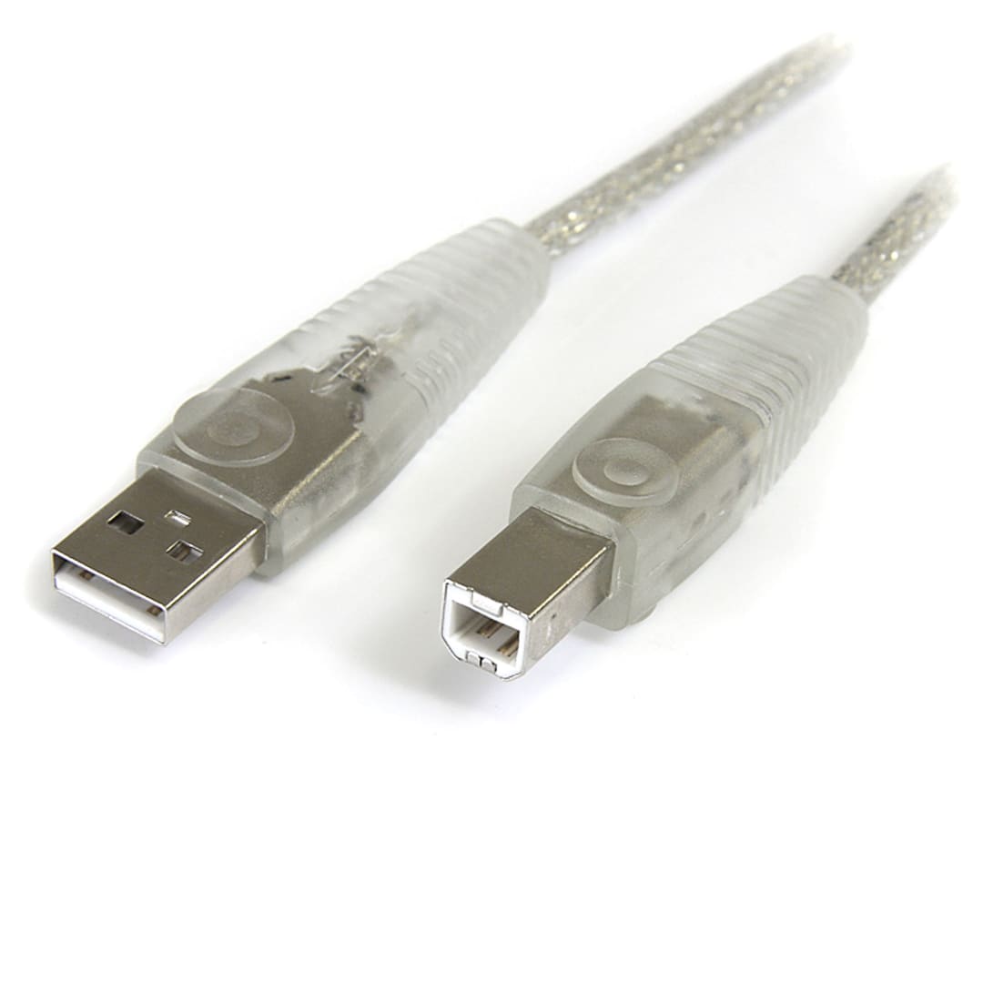 6 ft Transparent USB 2 0 Cable A B M M