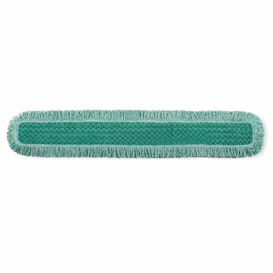 Rubbermaid Commercial Products HYGEN 48" Microfiber Dust Pad with Fringe, Green