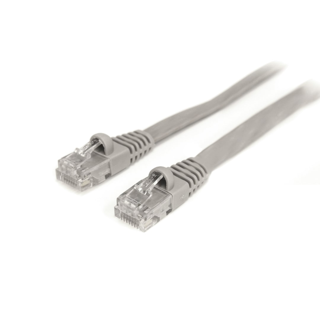 6 ft Gray Flat Cat 5e Patch Cable