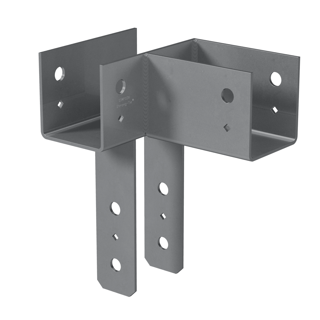 Simpson Strong-Tie ECCLR444 ECCLL L-Shape End Column Cap for 4x Beams, 4x Post, Skewed Right