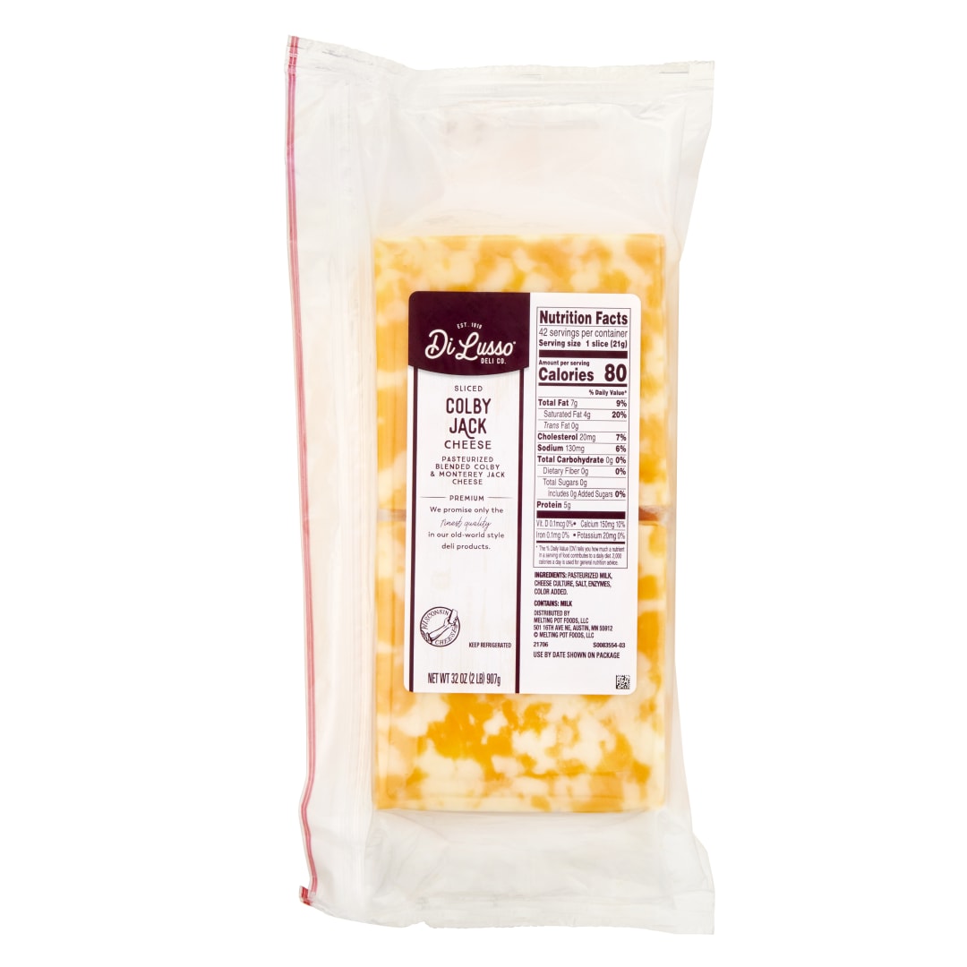 DI LUSSO Wisconsin Colby Jack Cheese Sliced