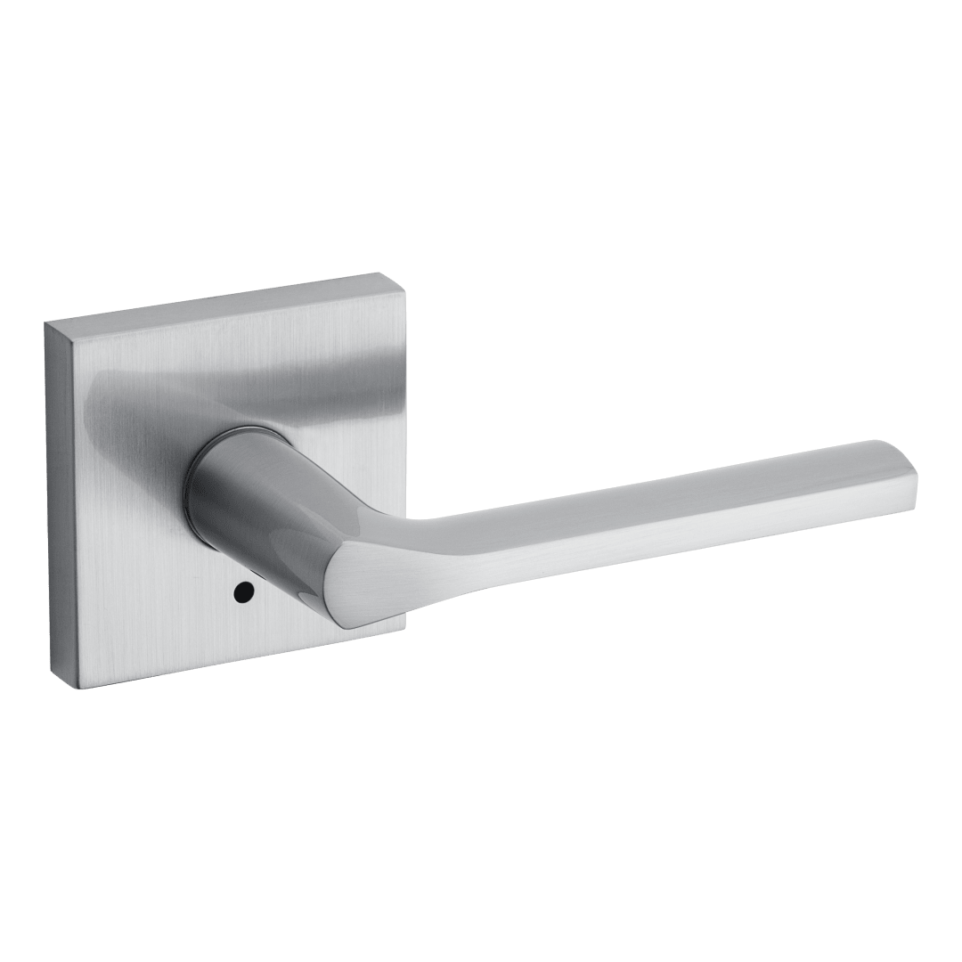 Lisbon Square Bed/Bath Lever in Satin Chrome