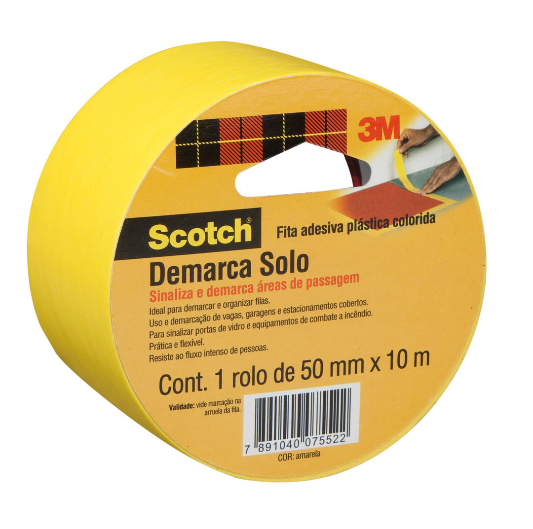 Fita de Demarcação de Solo Scotch 3M™, Amarela, 50 mm x 10 m