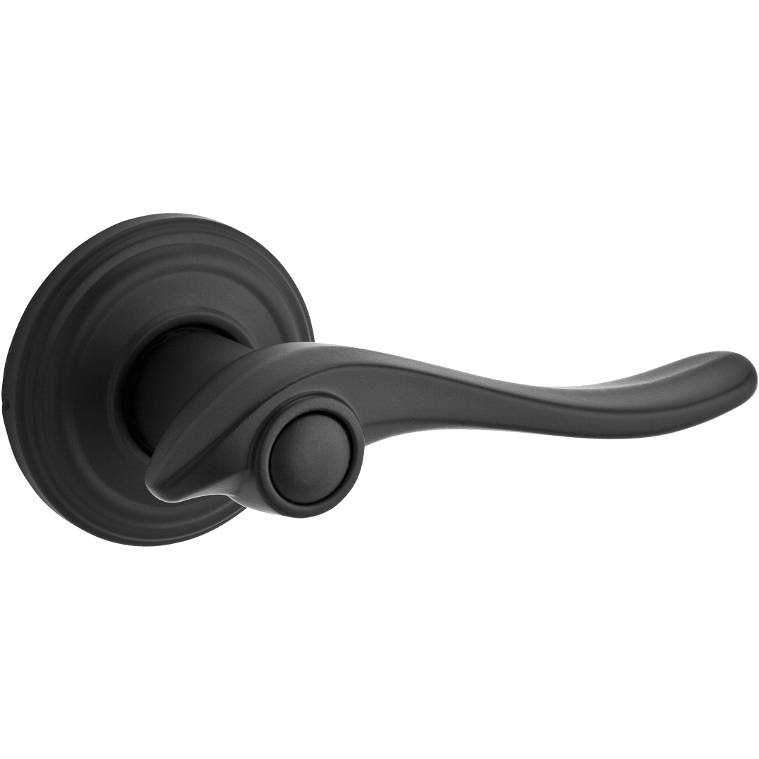 Avalon Hall/Closet Lever in Matte Black