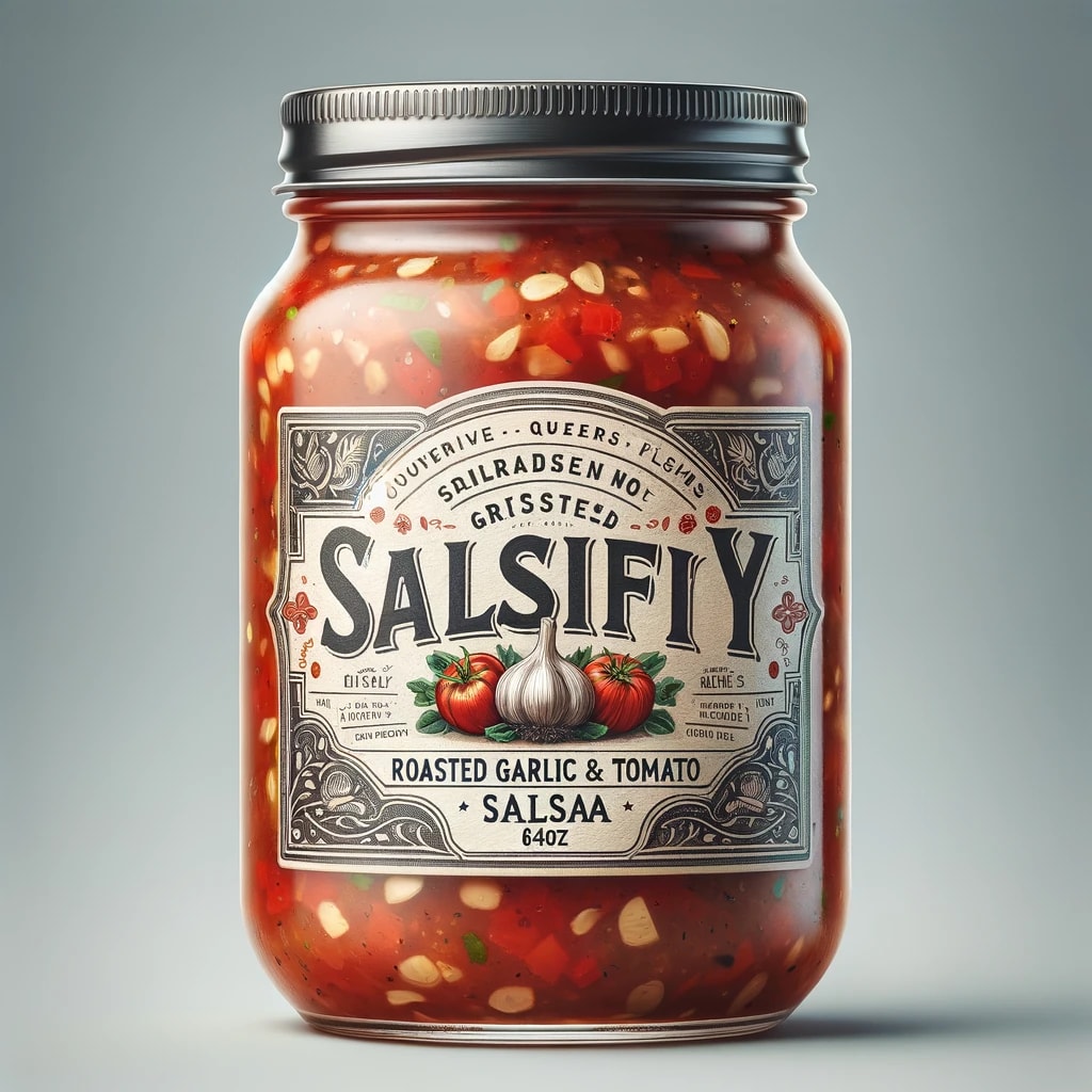 Salsify Roasted Garlic & Tomato Salsa, 64oz Jar