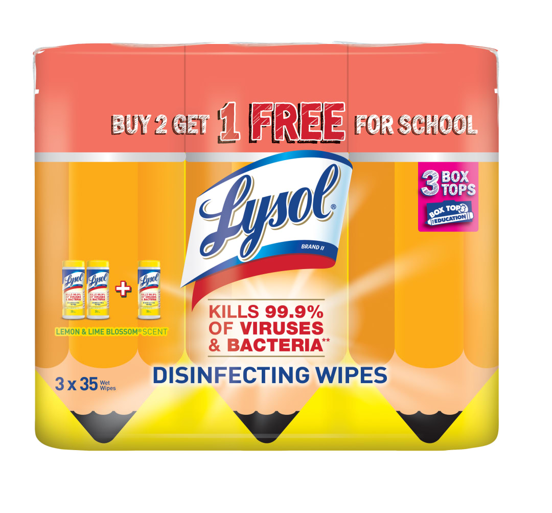 LYSOL® Disinfecting Wipes - Lemon & Lime Blossom® B2G1 4/(3x35) ct.