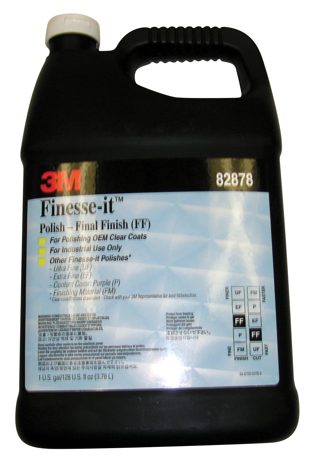 3M™ Finesse-it™ Son Rötuş 82878 Gri, Kolay Temizleme, Galon, her kutuda 4 adet