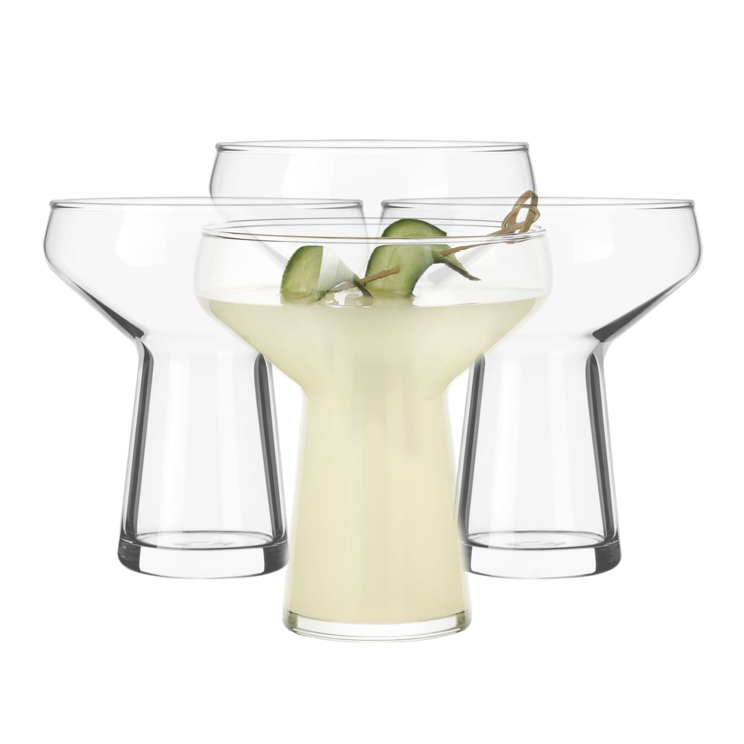 Libbey Large Stemless Margarita Glass, 14-ounce, Set of 4