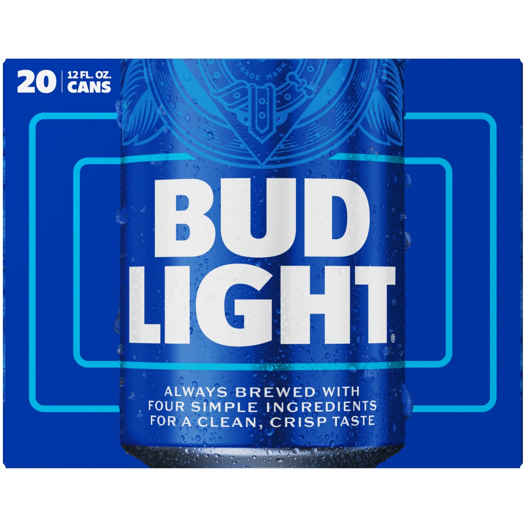 Bud Light American Lager Beer 20 Pack, 12 fl oz. Can