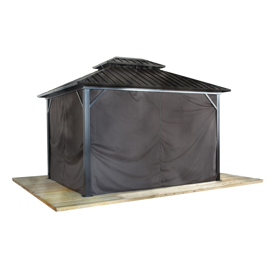 Sojag Genova 12 x 14 x 7 ft Dark Brown Curtains for Gazebo