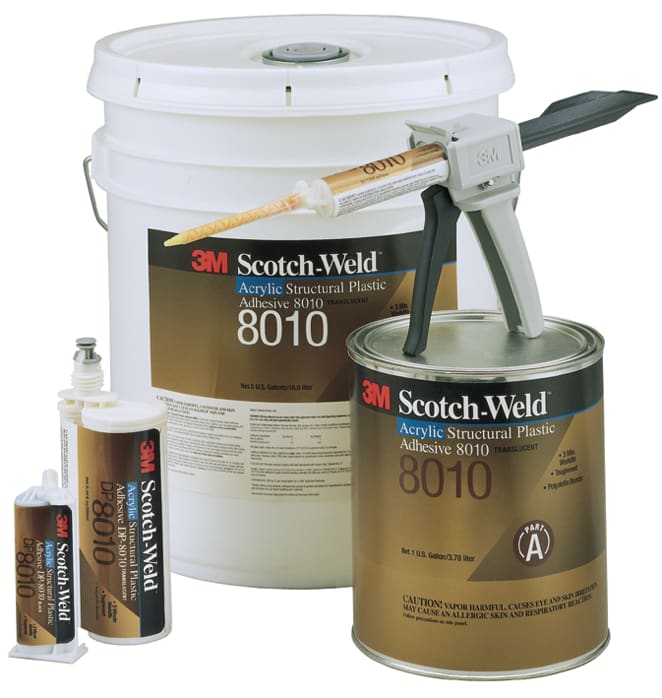 3M™ Scotch-Weld™ štrukturálne lepidlo DP8010B na plasty, modré, 490 ml