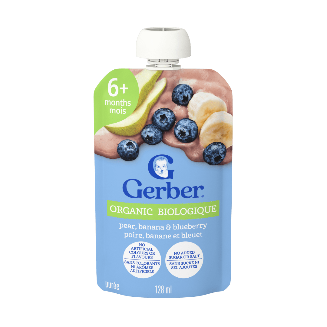 GERBER Orgnc PureePearBanBlub12x128ml CA