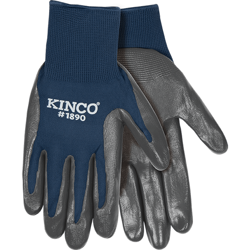 Navy Blue Polyester Knit Shell & Nitrile Palm