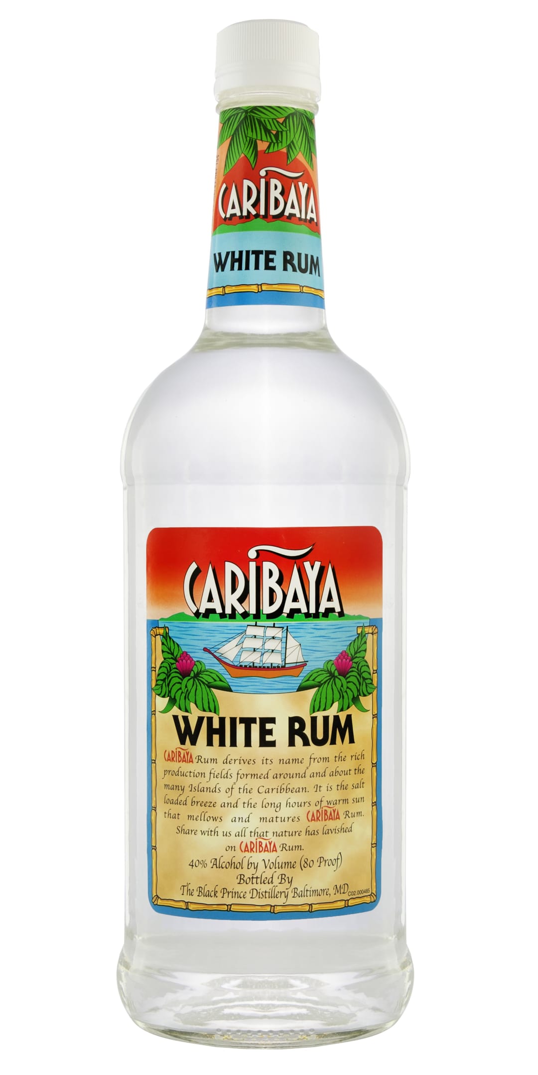 Caribaya White Rum 1l 80 Proof