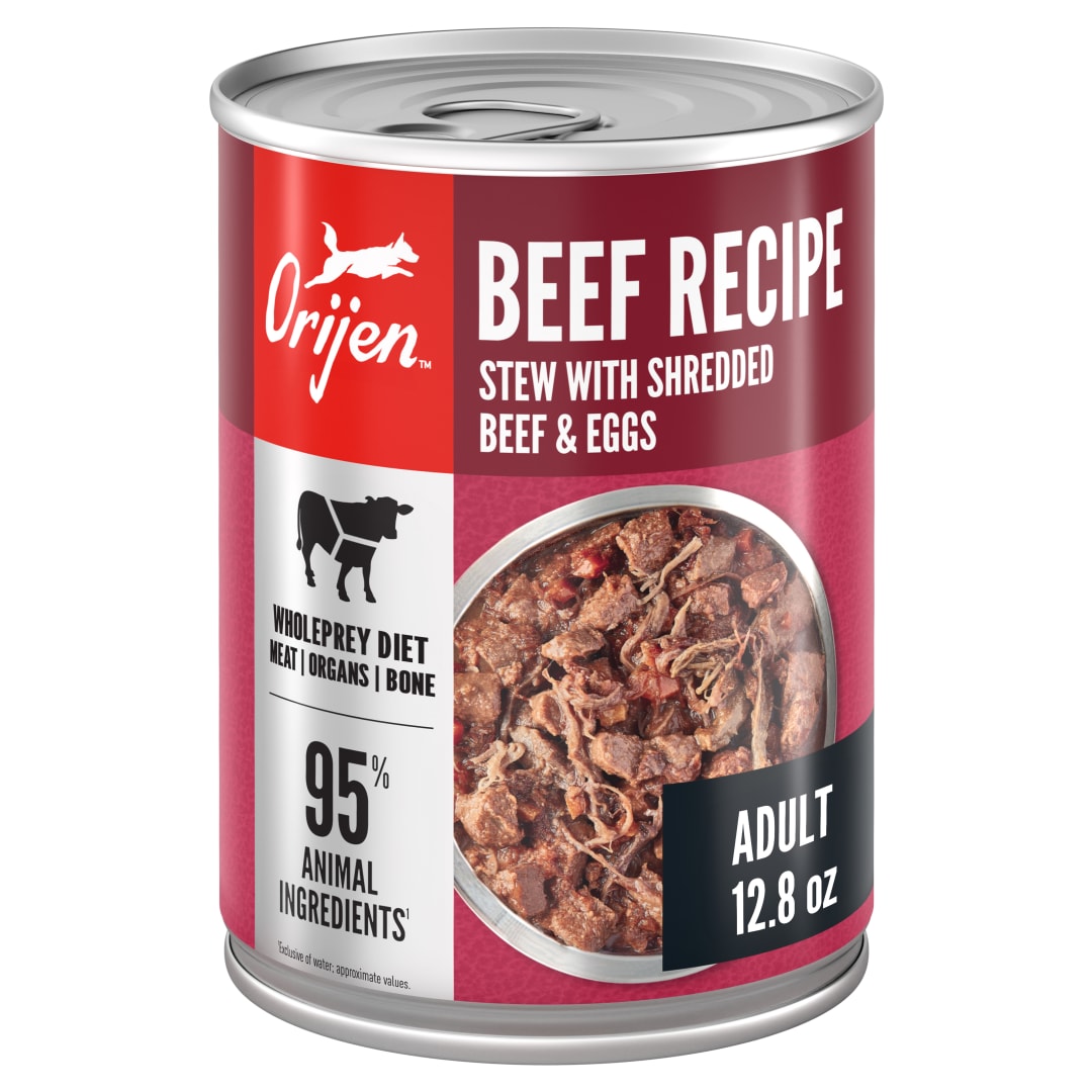 ORIJEN Real Meat Shreds Wet Dog Food Beef Stew Recipe
