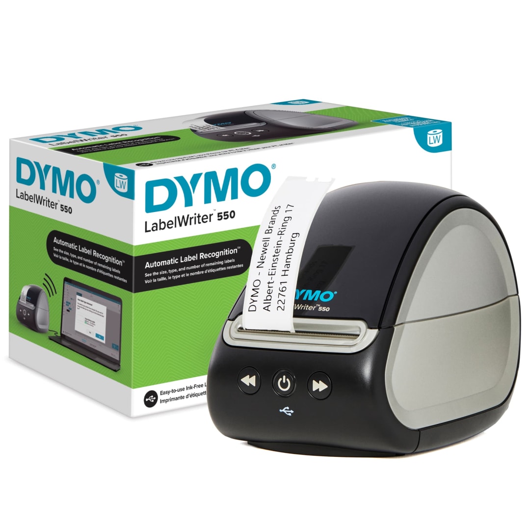 DYMO® LabelWriter™ 550 Label Printer, Label Maker with Direct Thermal Printing, Automatic Label Recognition™, Prints Address Labels, Shipping Labels, Mailing Labels, Barcode Labels, and More