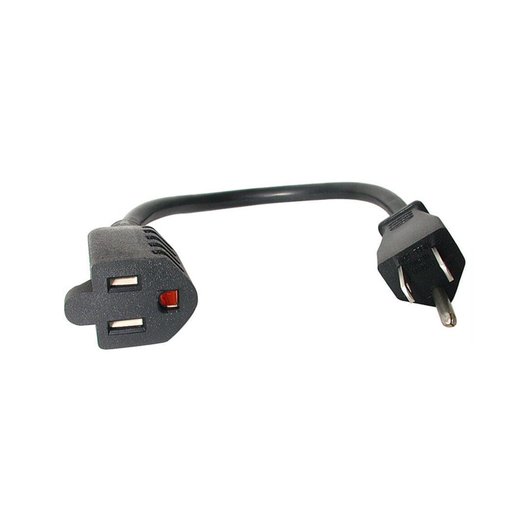 NEMA 5-15R to NEMA 5-15P 12in Power Cord Extension