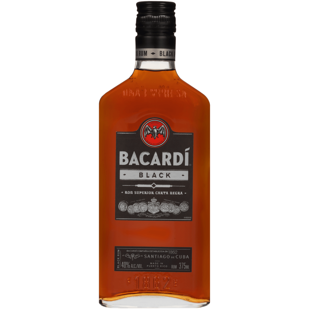 Bacardi Black Rum, Gluten Free 40% 375mL
