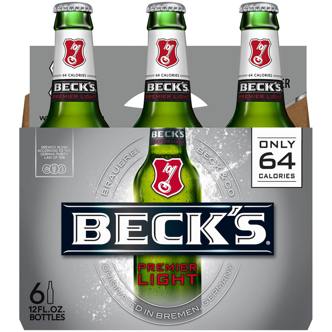 Beck's Premier Light Beer, 6 Pack Beer, 12 FL OZ Bottles