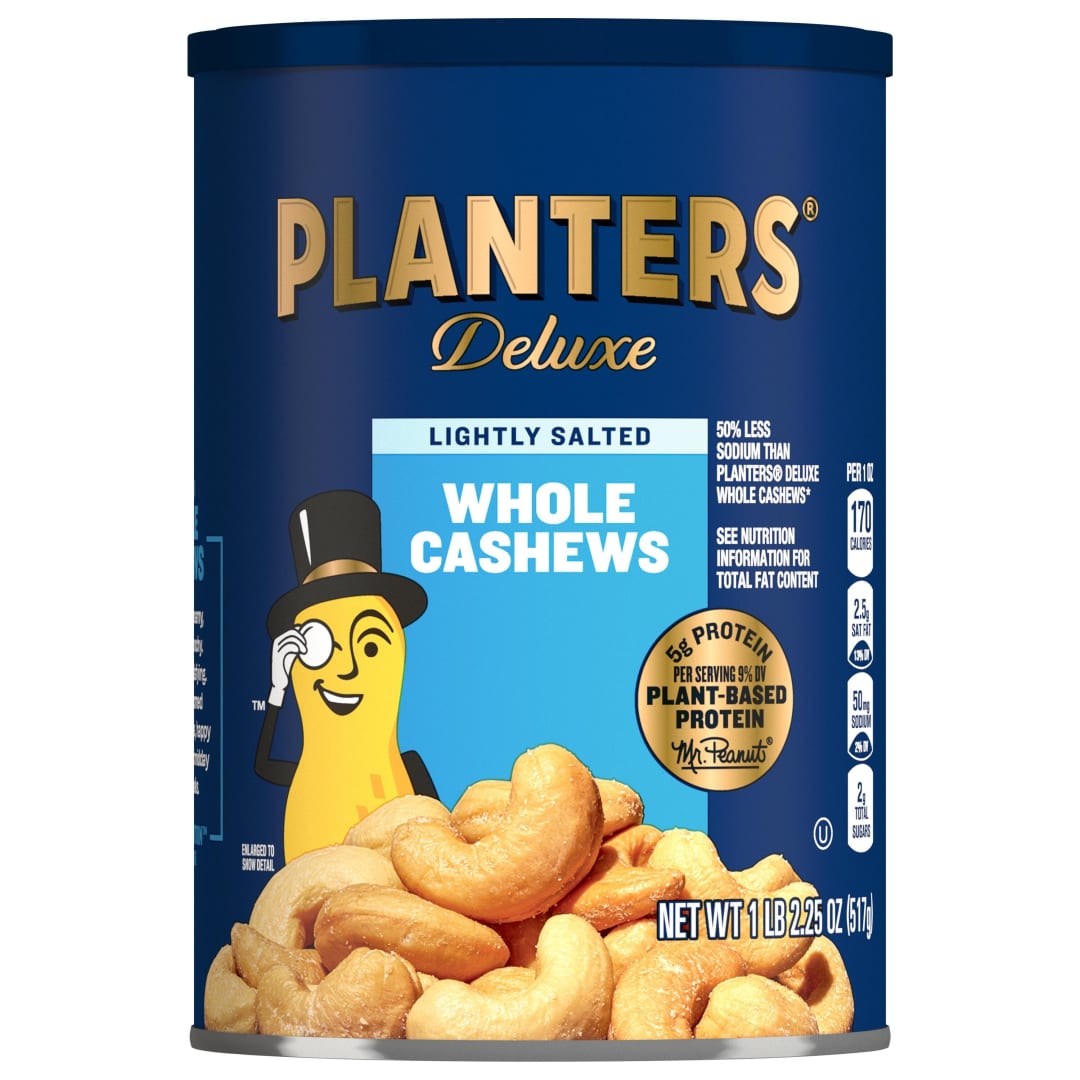 PLANTERS Lightly Salted Deluxe Whole Cashews
