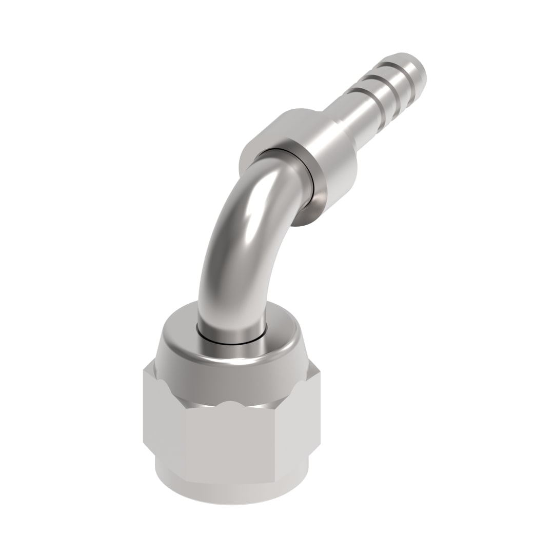 Aeroquip 1/4 Female JIC 90° Nipple -04 Teflong Hose