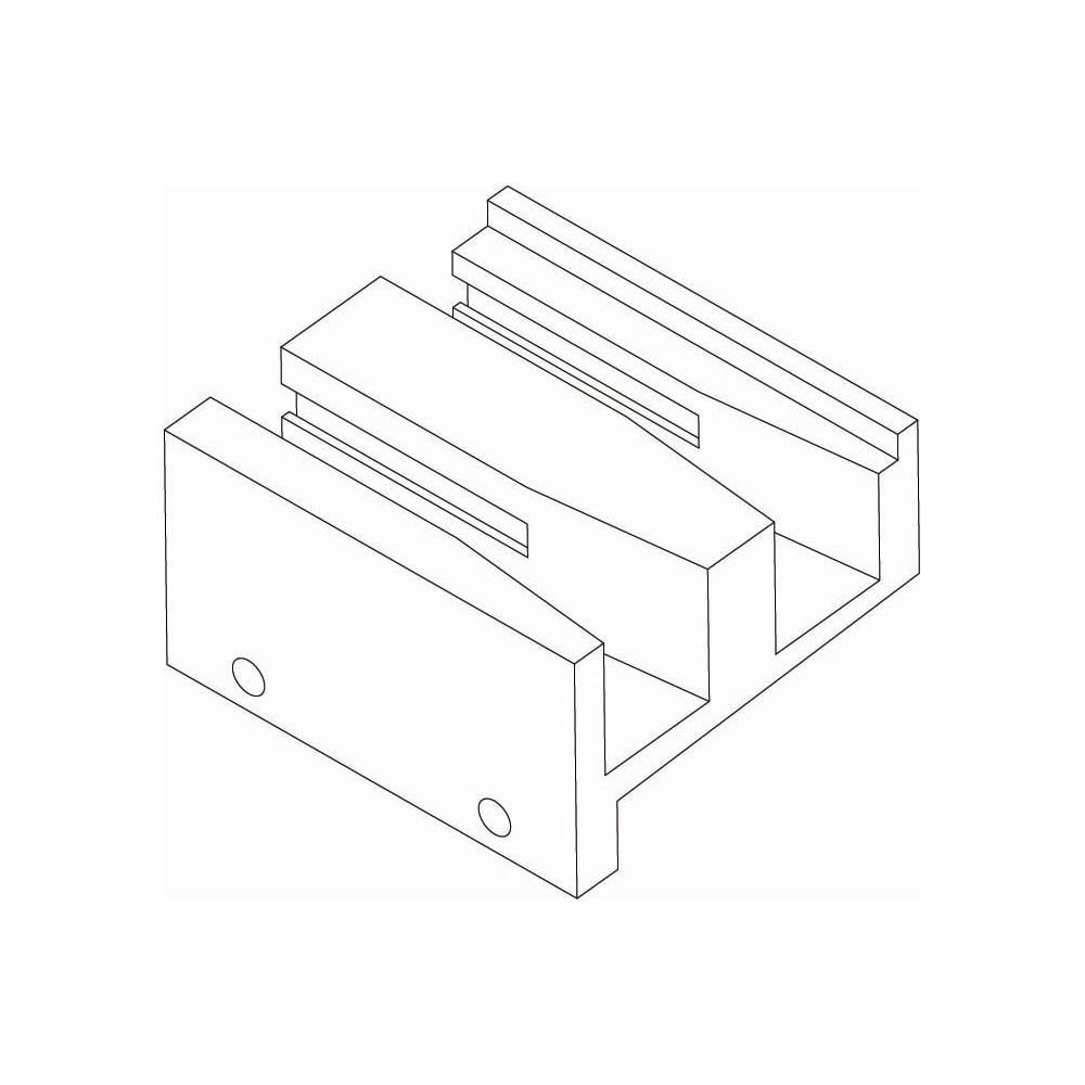 Right Guide Block for 5/16" Thick Bypass Glass