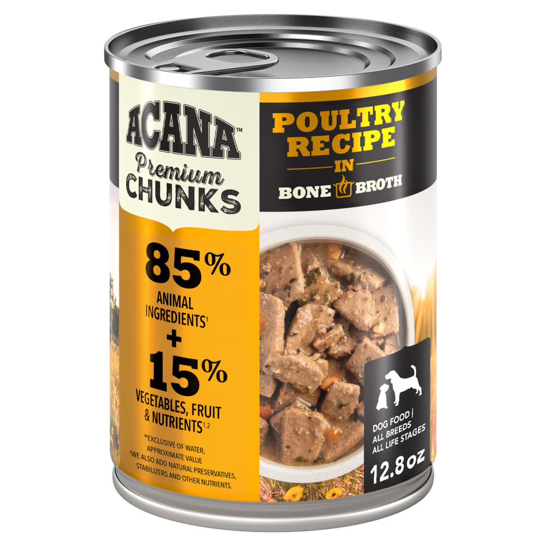 ACANA Premium Chunks in Bone Broth Grain-free Wet Dog Food Poultry Recipe
