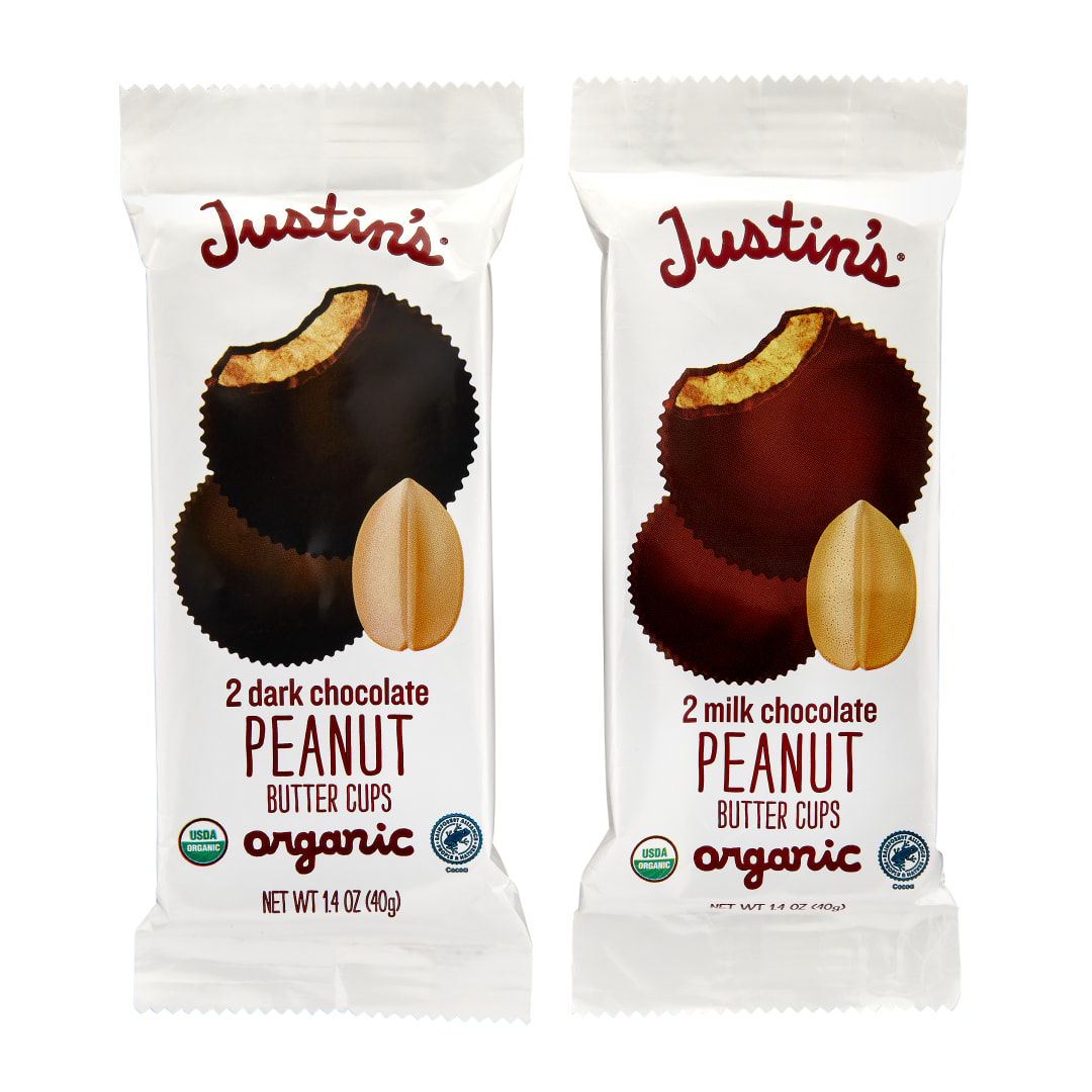 2-100.8oz Bookshelf Shipper Dark and Milk Peanut Butter Double Cups