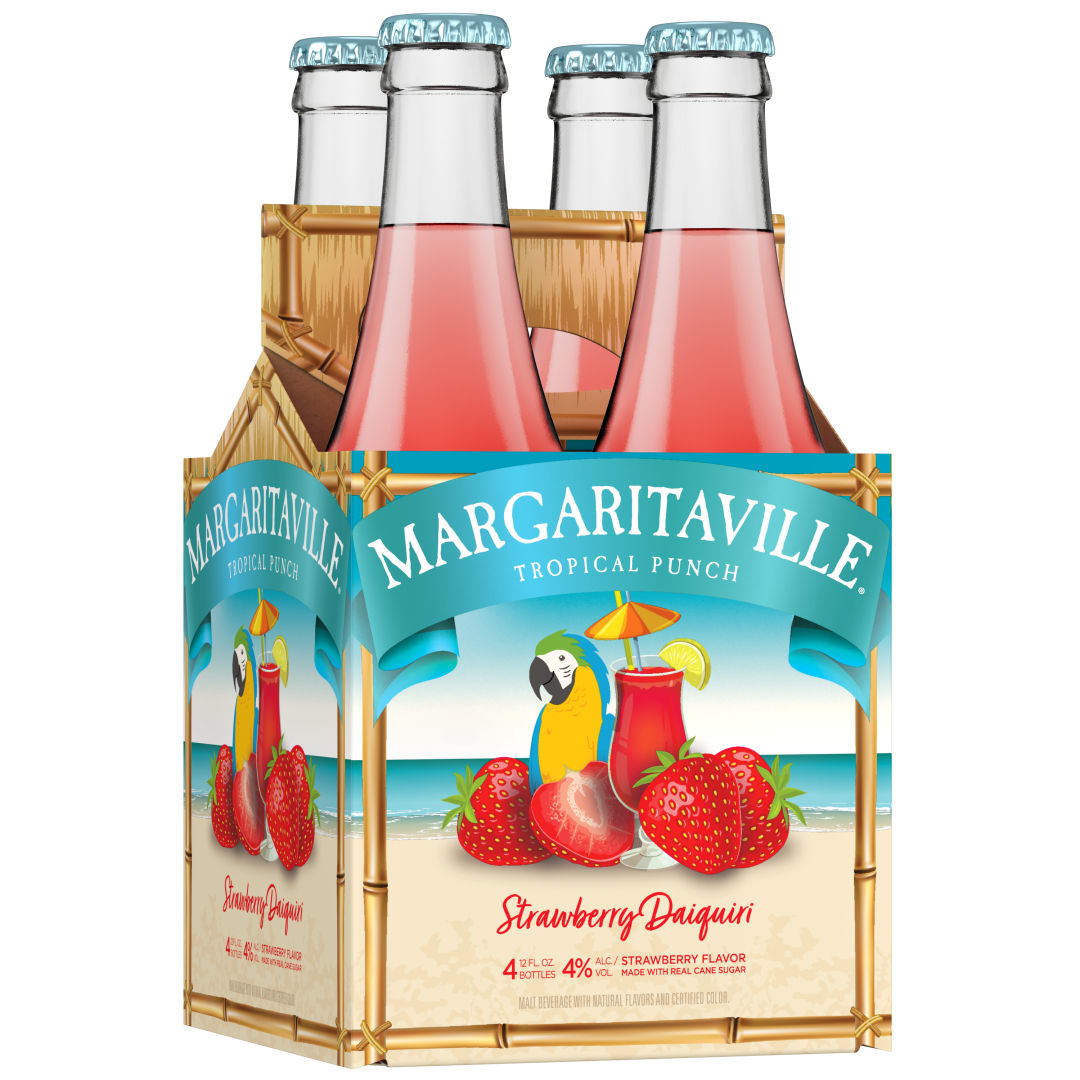 Margaritaville Strawberry Daiquiri Malt Beverage 4 - 12 fl oz Bottles