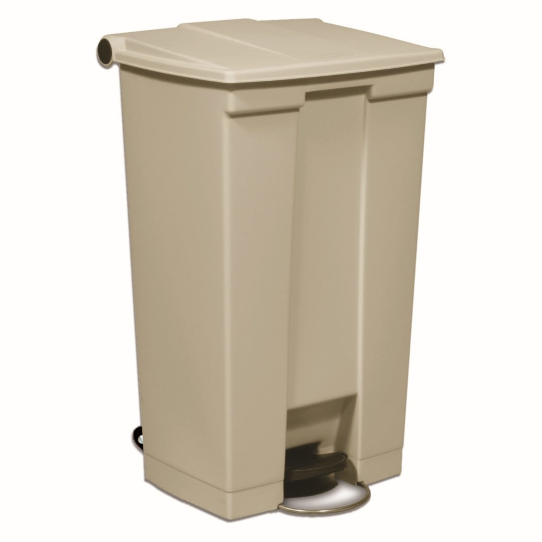 Rubbermaid Commercial Products 23 Gallon Legacy Step-On Trash Can, Beige