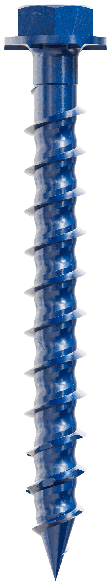 Simpson Strong-Tie TNT18134HC75 Titen Turbo™ — 3/16 in. x 1-3/4 in. Hex-Head Concrete and Masonry Screw, Blue (75-Qty) (Pack of 1440)