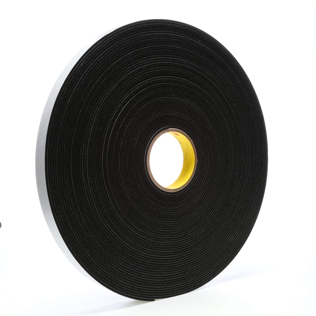 3M™ Vinil Köpük Bant 4504 Siyah, 8.58 in x 18 yd, kutu başına 18 adet