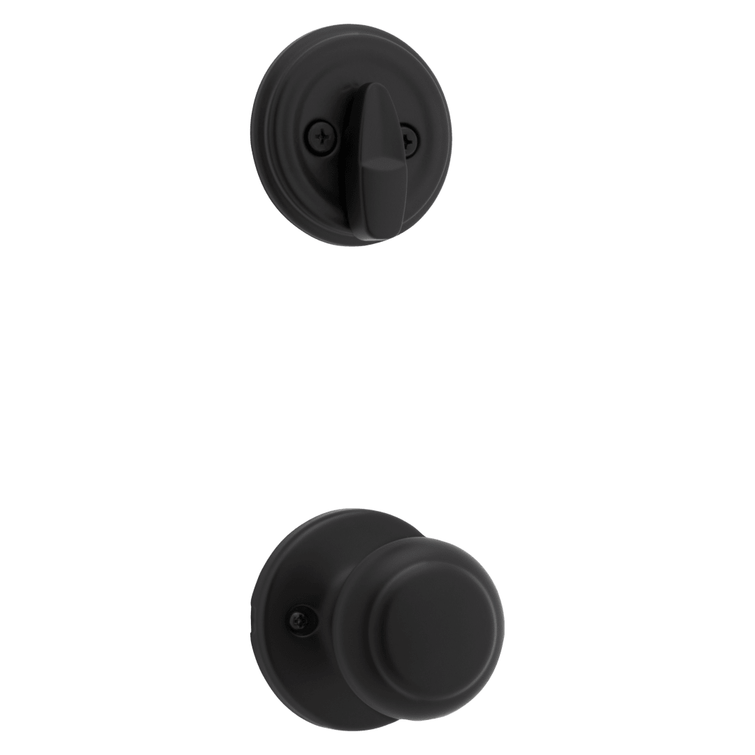 966 Single Cylinder Interior Pack w/ Cove Knob for Signature Series Handlesets in Matte Black