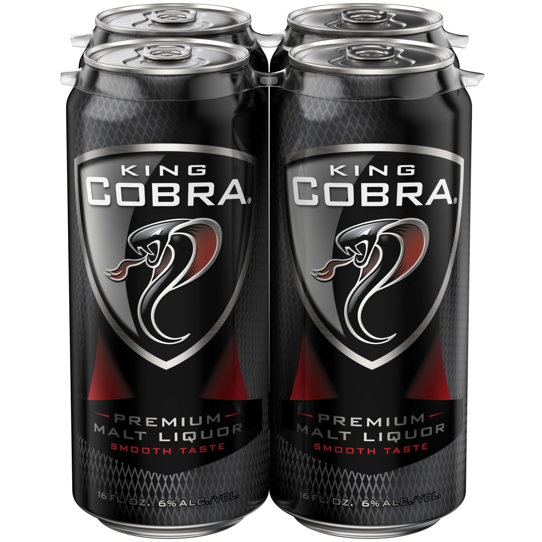 King Cobra® Premium Malt Liquor, 4 Pack 16 fl. oz. Cans