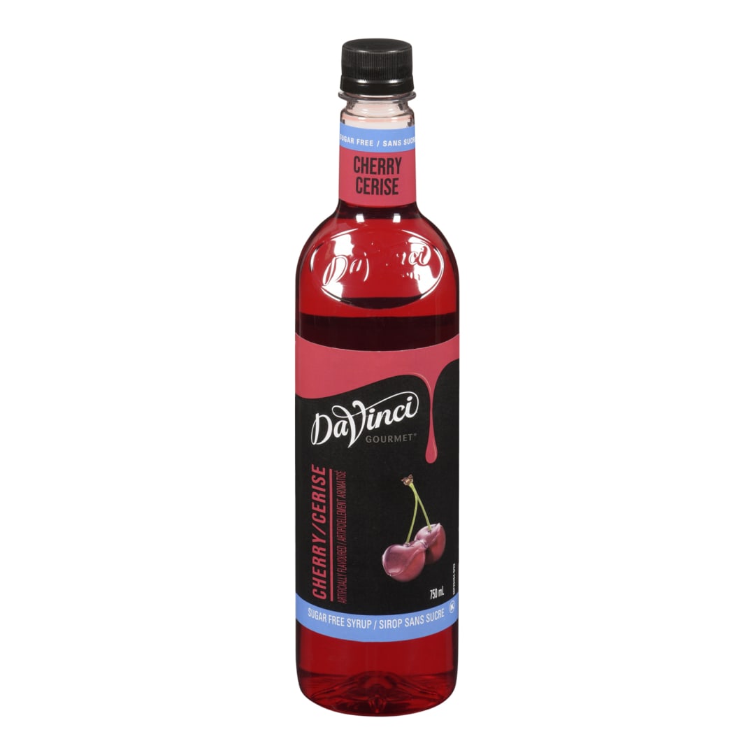 DaVinci Gourmet Sugar Free Cherry Syrup, Plastic Bottle, 4 x 750 mL