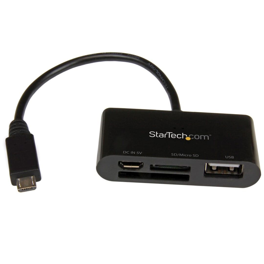 On-the-Go USB card reader - SD and Micro SD cards