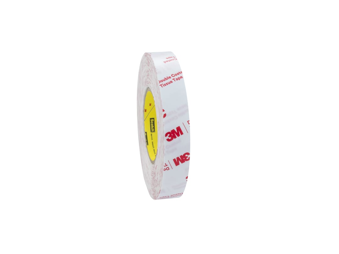 3M™ Doppelseitiges Klebeband mit Papiervlies-Träger 56212, Transparent, 25 mm x 50 m