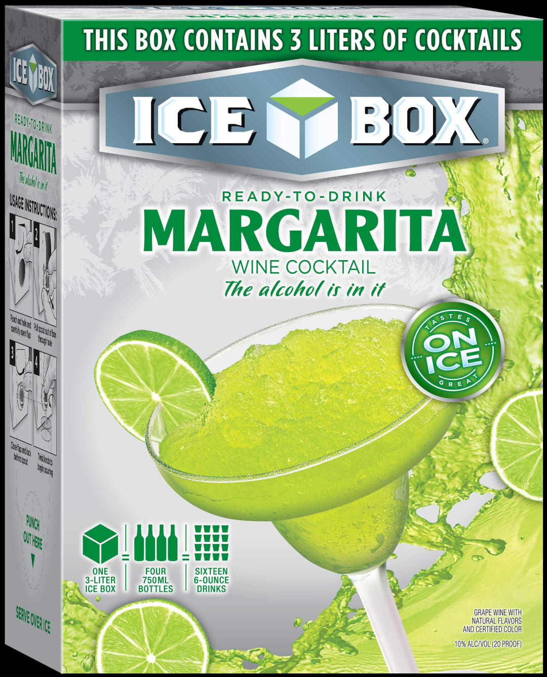 Ice Box Ready-To-Drink Margarita Bag In A Box Mini 3L 20 Proof