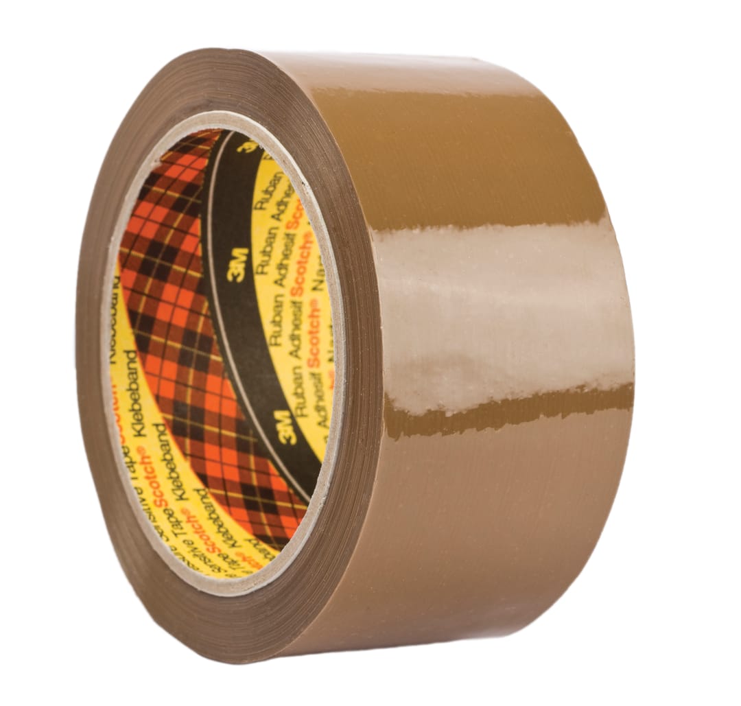 Scotch® výkonná nízkohlučná páska na uzatváranie škatúľ 309, žltohnedá, 50 mm x 66 m