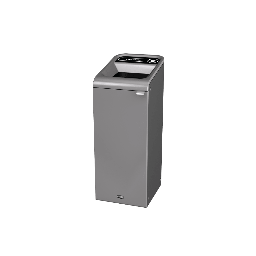 Rubbermaid Commercial Products Configure™ 15 Gal 1-Stream Landfill Trash Can, Grey Stenni