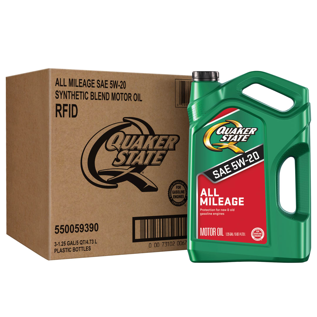 Quaker State All Mileage 5W-20 Motor Oil, 5 Quart (3 Pack)