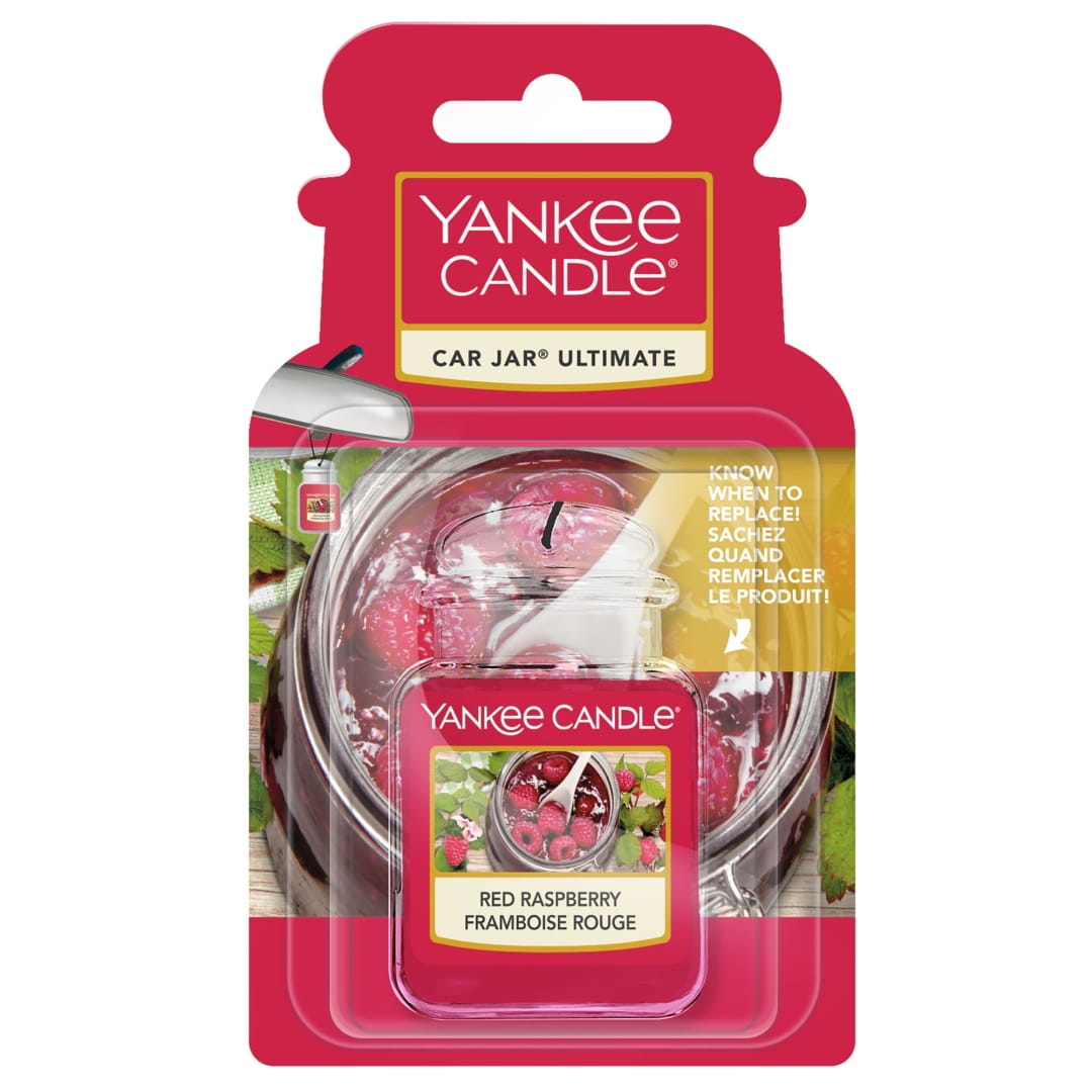 Yankee Candle® Car Jar Ultimate Air Freshener | Red Raspberry | Lasts up to 4 Weeks
