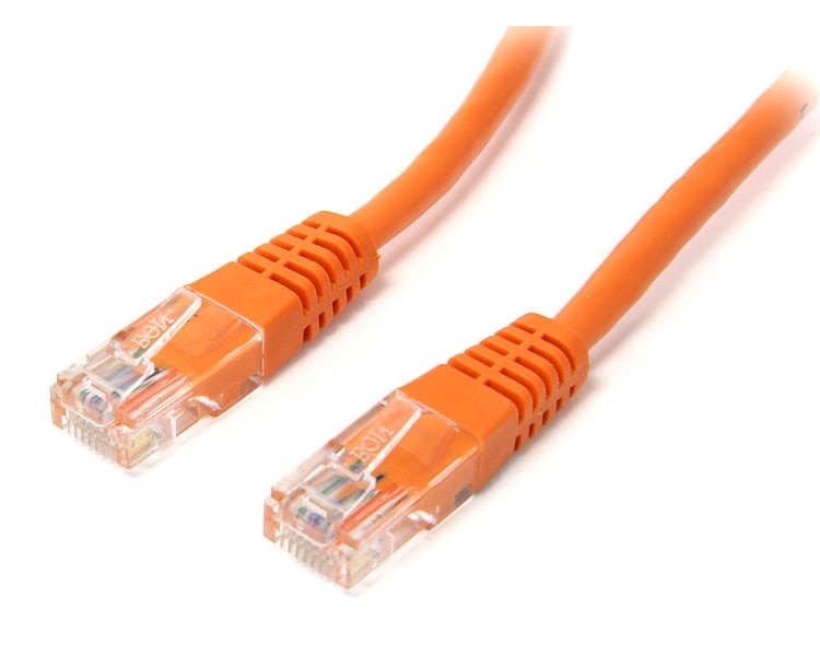 15 m Orange Molded Cat5e UTP Patch Cable