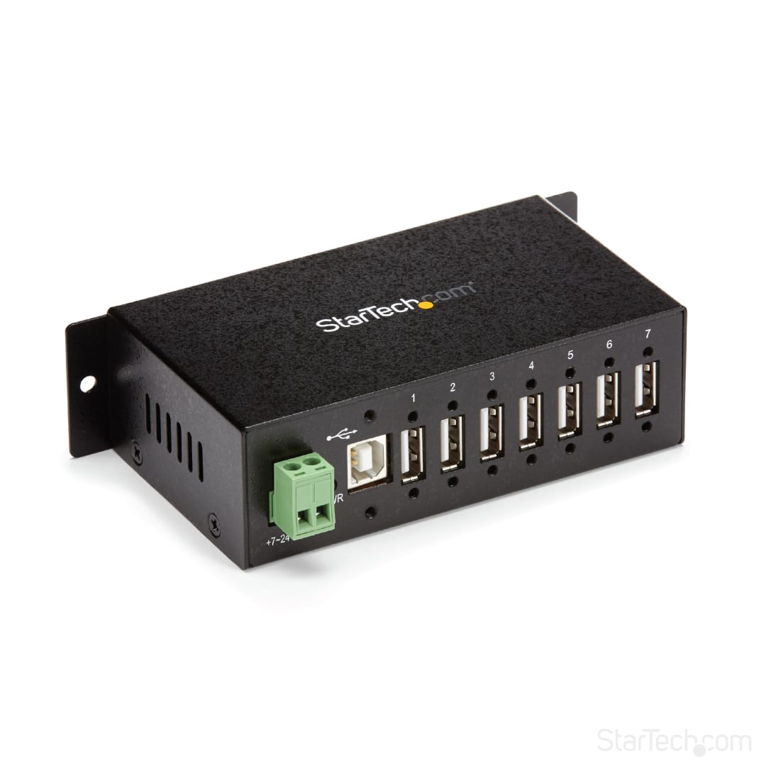 Mountable 7 Port Rugged Industrial USB Hub