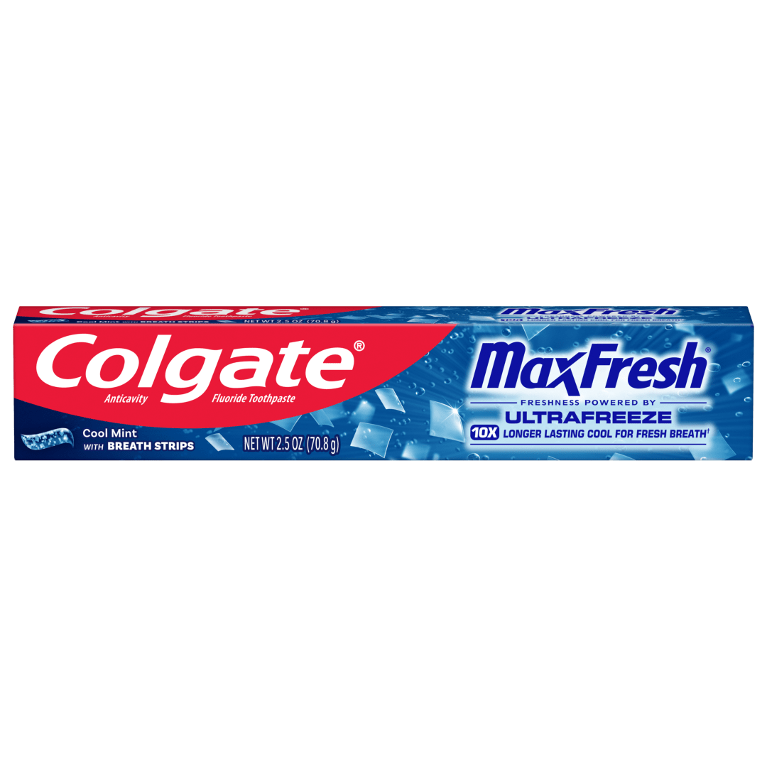 Colgate MaxFresh Cool Mint Toothpaste, Travel Toothpaste, 2.5 oz