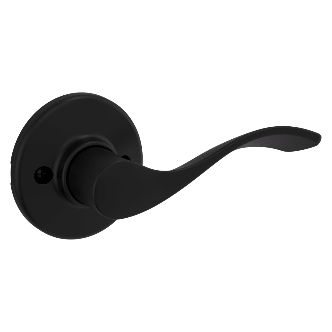 Balboa Half - Dummy Right Hand Wave Door Lever in Matte Black