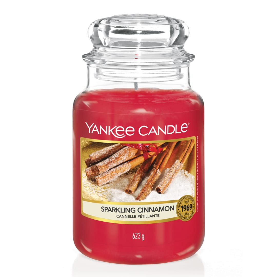 Yankee Candle® Scented Candle | Sparkling Cinnamon Large Jar Candle | Burn Time: up to 150 Hours