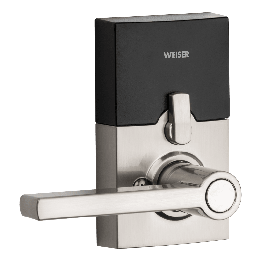 GED2700 SmartCode® Contemporary Electronic Residential Lever featuring SmartKey Security™ in Satin Nickel