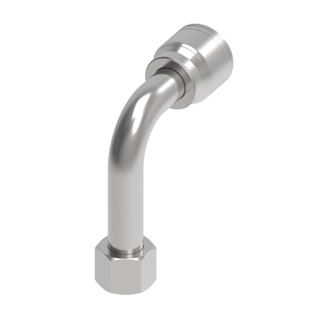 Aeroquip 1/4 FJIC 90d Lng X 1/4 Hydraulic Hose Fitting