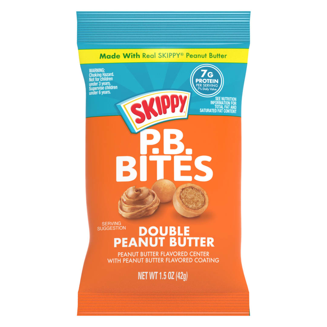 SKIPPY Peanut Butter Bites Double Peanut Butter Pouch